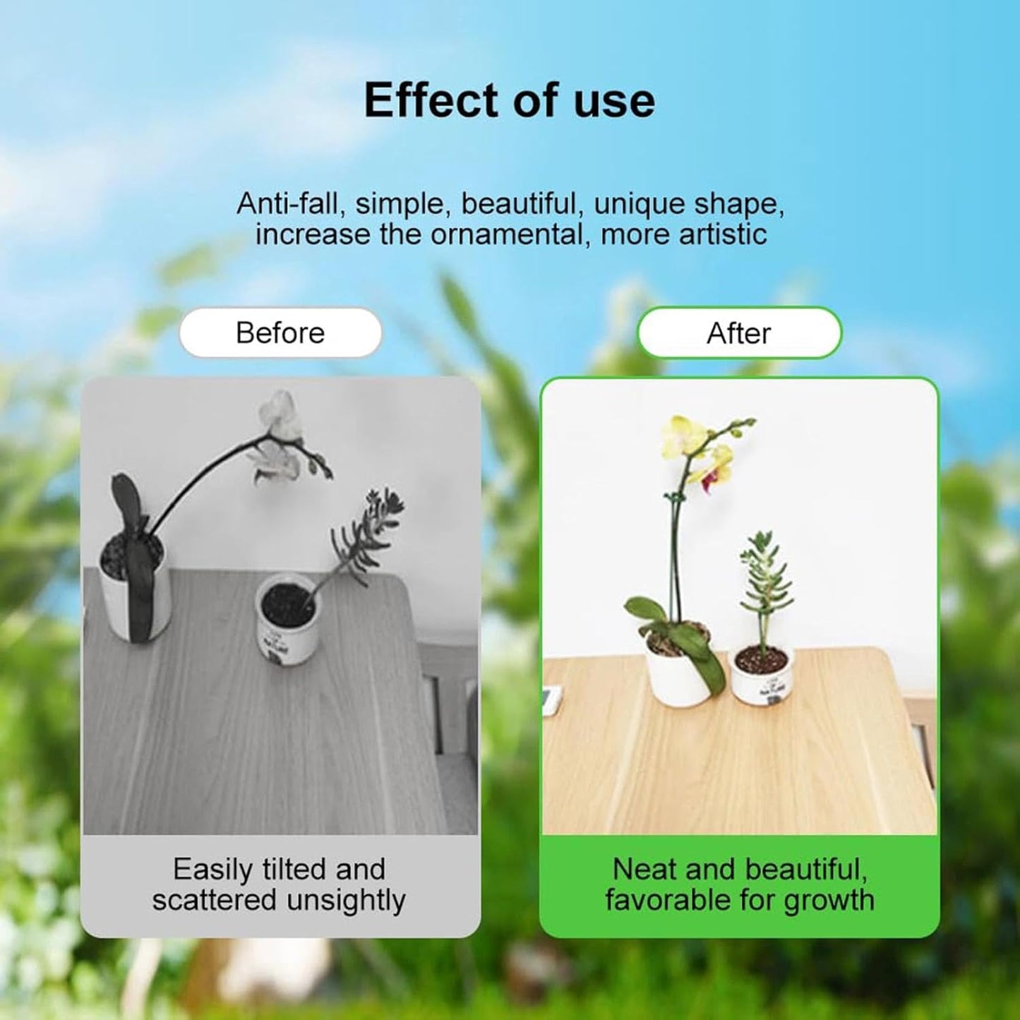 30 Plant Stakes, Garden Plant Support Sticks, Plant Stakes for Indoor Plants, Support Stakes for Potted Plants, Plant Cage Support, for Plants Peony, Amaryllis, Marigold, Sapling